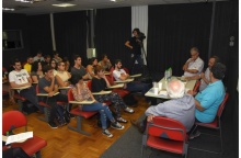 Evento realizado na sala K102. Fotógrafo Antônio Albuquerque. Acervo Núcleo de Memória.