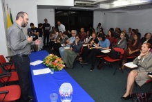 Evento de entrega dos selos, no auditório do IAG. Fotógrafo Antônio Albuquerque.