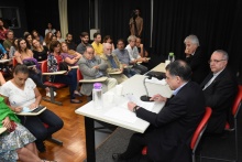 O evento teve a presença do Reitor Pe. Josafá Carlos de Siqueira S.J. e do Vice-Reitor Acadêmico prof. José Ricardo Bergmann, decanos dos Centros, professores e convidados. Fotógrafo Antônio Albuquerque.