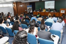 Abertura do evento, realizado no auditório B6. Fotógrafo Antônio Albuquerque.