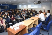 Abertura do evento, realizado no auditório B8. Fotógrafo Antônio Albuquerque.