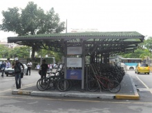 Bicicletário. Fotógrafo Antônio Albuquerque. Acervo do Núcleo de Memória. 