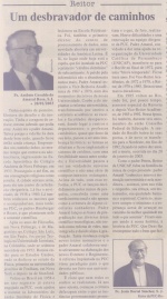 Matéria sobre o Pe. Amaral no Jornal da PUC de no. 119, 03/04/2003.